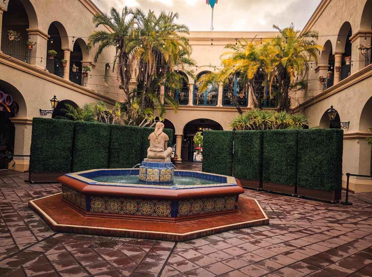 The Prado San Diego: Custom Mobile Hedge Installation