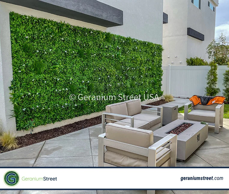 Before: plain eyesore wall