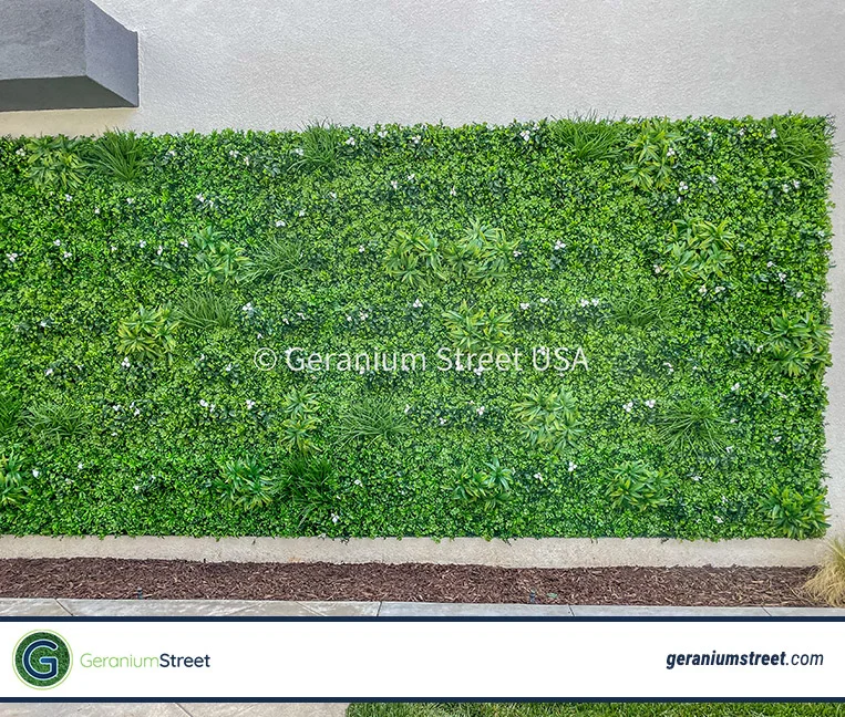 Completed calm oasis living wall