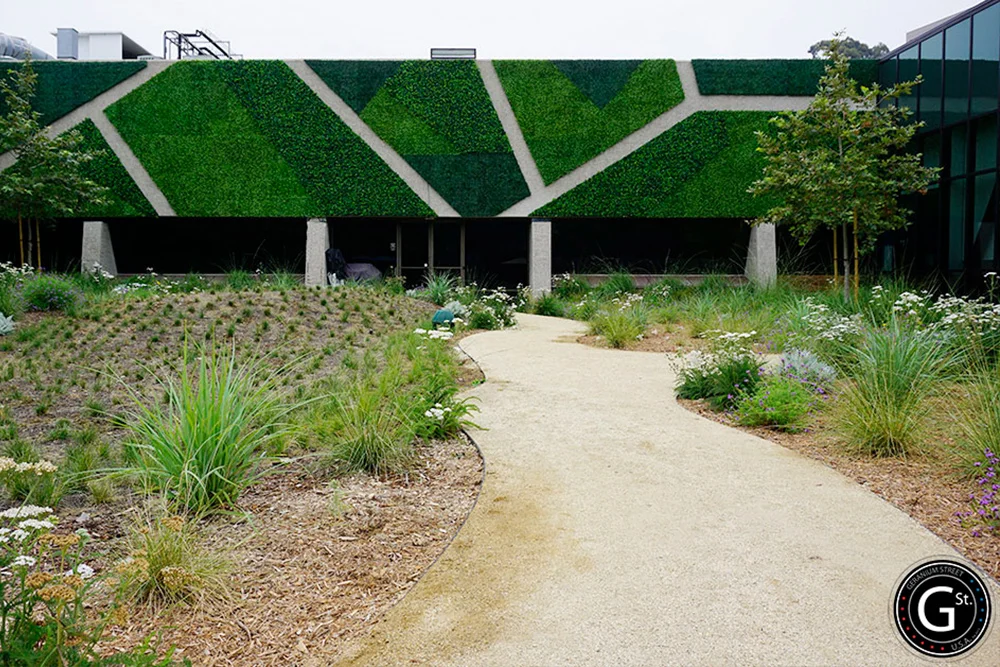 Living wall installation in progress