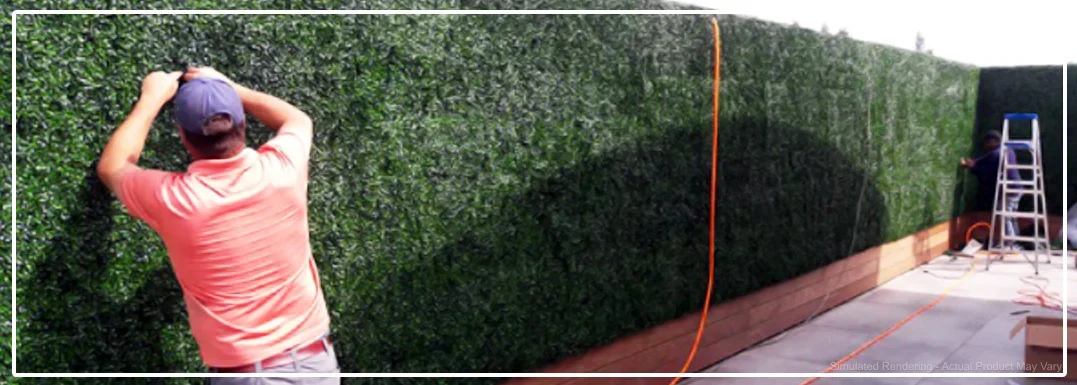 Artificial Boxwood Hedge Used for Decor and Functionality